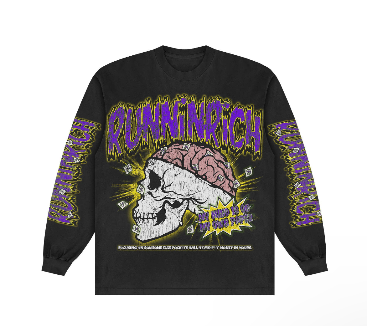 【SATIIIZ】Arrod Brain Long Sleeve T-shirt Arrod Brain Long Sleeve T-shirt - satiiiz
